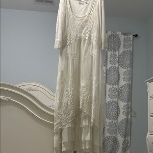 Nataya embroidered white dress